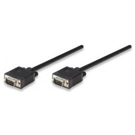 Manhattan Cable de Video para Monitor SVGA 8mm, VGA (D-Sub) Macho - VGA (D-Sub) Macho, 11 Metros, Negro