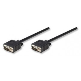 Manhattan Cable para Monitor SVGA 8mm, VGA (D-Sub) Macho - VGA (D-Sub) Macho, 30 Metros, Negro