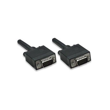 Manhattan Cable para Monitor SVGA 8mm, VGA (D-Sub) Macho - VGA (D-Sub) Macho, 20 Metros, Negro