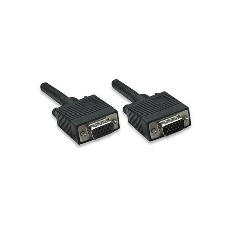 Manhattan Cable para Monitor SVGA 8mm, HD15 Macho - HD15 Hembra, 7.5 Metros, Negro