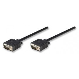 Manhattan Cable para Monitor SVGA 8mm, VGA (D-Sub) Macho - VGA (D-Sub) Macho, 9 Metros, Negro