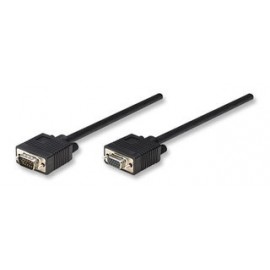 Manhattan Cable para Monitor SVGA 8mm, HD15 Macho - HD15 Hembra, 4.5 Metros, Negro