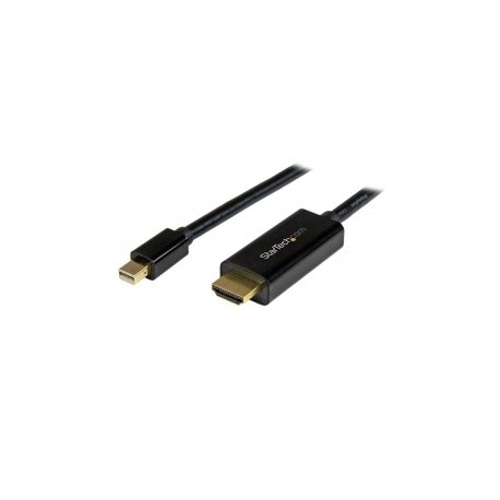 StarTech.com Cable Mini DisplayPort Macho - HDMI Macho Ultra HD 4K, 3 Metros, Negro