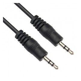 Vcom Cable Auxiliar 3.5mm Macho - 3.5mm Macho, 3m, Negro