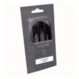 Power & Co Cable AUX 3.5mm Macho - 3.5mm Macho, 1.5 Metros, Negro