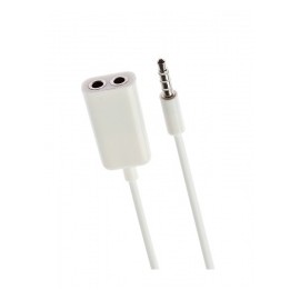 Grix Cable Divisor en Y 2x 3.5mm Hembra - 3.5mm Macho, 20cm, Blanco