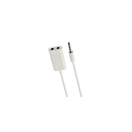 Grix Cable Divisor en Y 2x 3.5mm Hembra - 3.5mm Macho, 20cm, Blanco