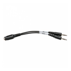 Tripp Lite Cable Divisor de Diadema 2x 3.5mm Macho - 3.5mm Hembra, 15.2, Negro