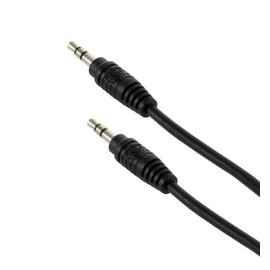 GE Cable Auxiliar 3.5 mm Macho - 3.5 mm Macho, 1.82 Metros, Negro