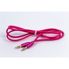 Naceb Cable Auxiliar 3.5mm Macho - 3.5mm Macho, 1 Metro, Rosa