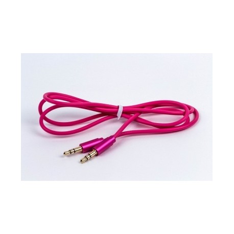 Naceb Cable Auxiliar 3.5mm Macho - 3.5mm Macho, 1 Metro, Rosa