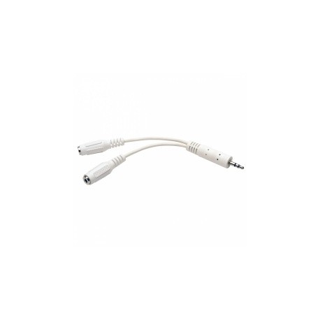 Tripp Lite Cable Divisor en Y 3.5mm Macho, 2x 3.5mm Hembra, 15cm, Blanco