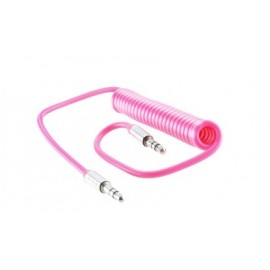 Acteck Cable Flexible AF-100, 3.5mm Macho - 3.5mm Macho, 1 Metro, Rosa