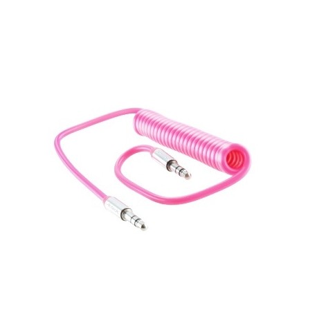 Acteck Cable Flexible AF-100, 3.5mm Macho - 3.5mm Macho, 1 Metro, Rosa