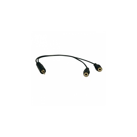 Tripp Lite Cable Divisor en Y 3.5mm Macho - 2x 3.5mm Hembra, 30cm, Negro