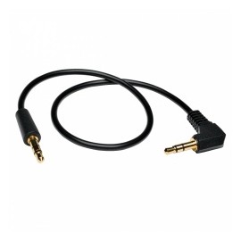 Tripp Lite Cable 3.5mm Macho - 3.5mm Macho con Clavija en Ángulo Recto, 91cm, Negro