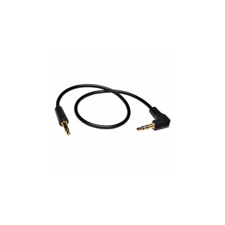 Tripp Lite Cable 3.5mm Macho - 3.5mm Macho con Clavija en Ángulo Recto, 91cm, Negro