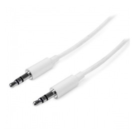 StarTech.com Cable 3.5mm Macho - 3.5mm Macho, 2 Metros, Blanco