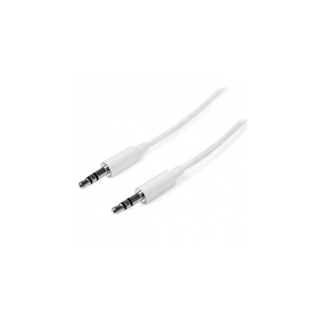 StarTech.com Cable 3.5mm Macho - 3.5mm Macho, 2 Metros, Blanco