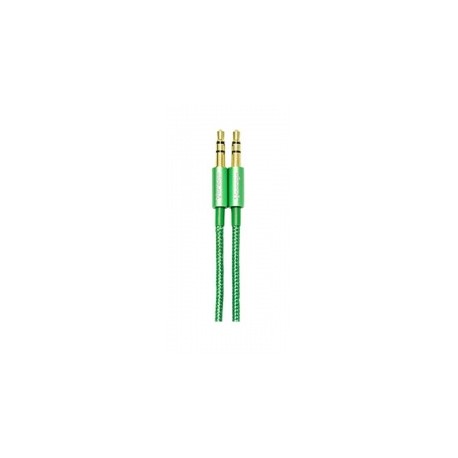 Vorago Cable 3.5mm Macho - 3.5mm Macho, 1 Metro, Verde Metálico