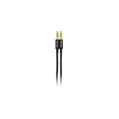 Vorago Cable 3.5mm Macho - 3.5mm Macho, 1 Metro, Negro Metálico