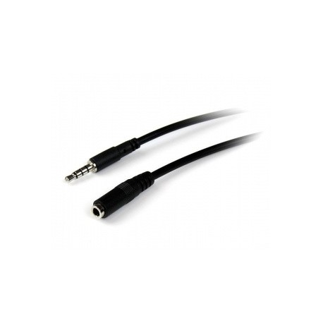 Startech.com Cable 3.5mm Macho - 3.5mm Hembra, 2 Metros, Negro