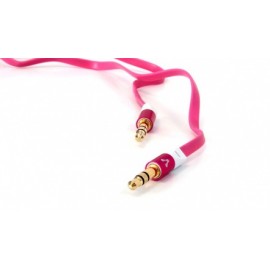 Vorago Cable 3.5mm Macho - 3.5mm Macho, 1.5 Metros, Metálico Rosa