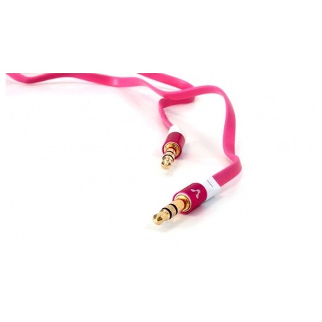 Vorago Cable 3.5mm Macho - 3.5mm Macho, 1.5 Metros, Metálico Rosa