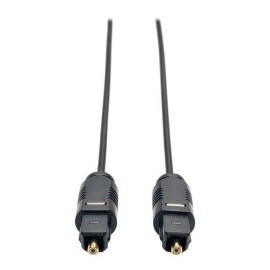 Tripp Lite Cable Óptico Digital de Audio Ultra Delgado Toslink Macho - Toslink Macho, 3 Metros, Negro