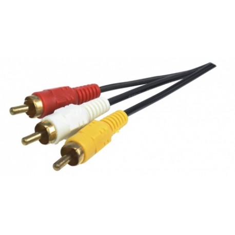 X-Case Cable 3x RCA Macho - 3x RCA Macho, 1.8 Metros, Negro