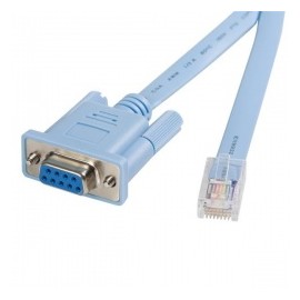 StarTech.com Cable Patch RJ45 Macho - Serial DB9 Hembra, 1.8 Metros, Azul