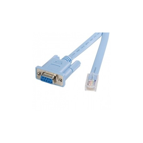 StarTech.com Cable Patch RJ45 Macho - Serial DB9 Hembra, 1.8 Metros, Azul