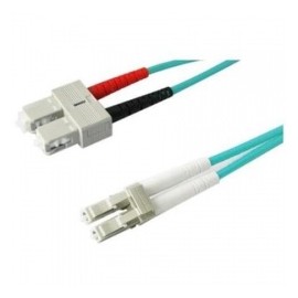 Panduit Cable Fibra Óptica OM3 LC Macho - SC Macho, 50/125µm, 7 Metros, Turquesa