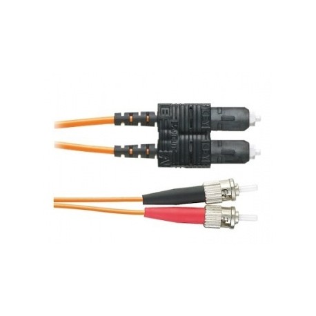 Panduit Cable Fibra Óptica ST Macho - SC Macho, 1 Metro, Naranja