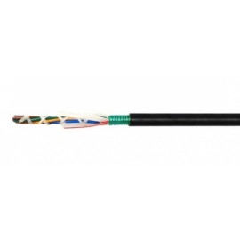 Superior Essex Cable Fibra Óptica OM3 de 12 Hilos Multimodo, 50/125, Negro