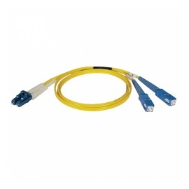 Tripp Lite Cable Fibra Óptica OFNR LC Macho - SC Macho, 3 Metros, Amarillo