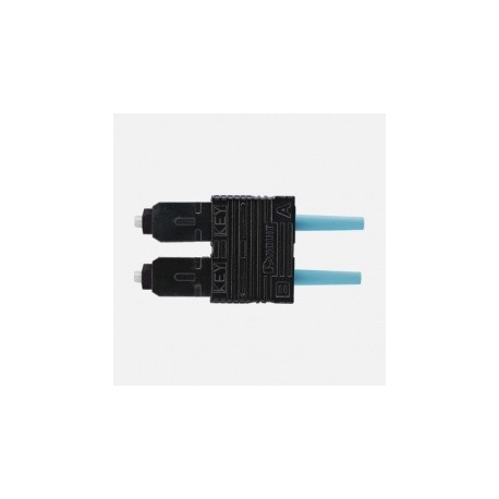 Panduit Cable Fibra Óptica OM3 SC Macho - SC Macho, 3 Metros, Turquesa