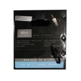 WAM Cable Coaxial RG-59,105 Metros, Negro