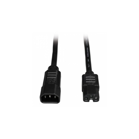 Tripp Lite Cable de Poder C14 Coupler Macho - C15 Coupler Hembra, 1.8 Metros, Negro