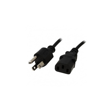 BRobotix Cable de Poder de CPU a Pared, C14 Coupler, 3 Metros, Negro