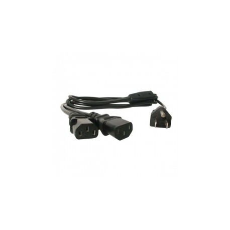 StarTech.com Cable en Y Estándar de Alimentación para PC 5-15P a 2x C13, 1.8 Metros, Negro