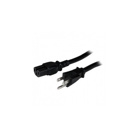 StarTech.com Cable de Poder NEMA 5-15P - C15 Coupler, 1.2 Metros, Negro