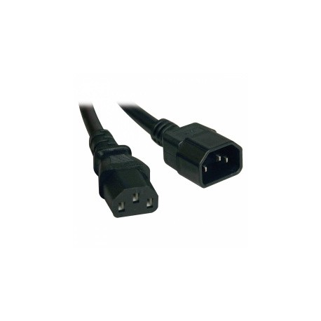 Tripp Lite Cable de Poder para PC C14 Coupler Macho - C13 Hembra Coupler, 4.57 Metros, Negro