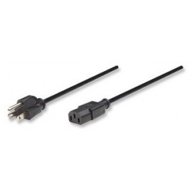 Manhattan Cable IEC 60320 C13 Macho - NEMA 5-15 Macho, 1.8 Metros, Negro