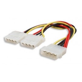 Manhattan Cable 4 Pin Molex Macho - 2 x 4-pin Molex Hembra, 20cm