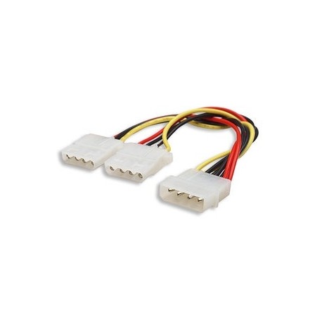 Manhattan Cable 4 Pin Molex Macho - 2 x 4-pin Molex Hembra, 20cm