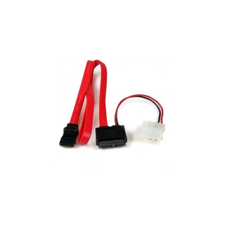 StarTech.com Cable de Poder LP4 Macho - SATA 7-pin Hembra, SlimLine SATA Hembra, 50cm