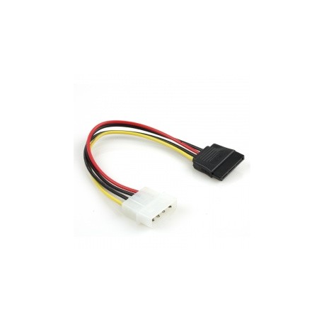 Xtech Cable de Poder Molex (4-pin) Macho - SATA Hembra, 15cm