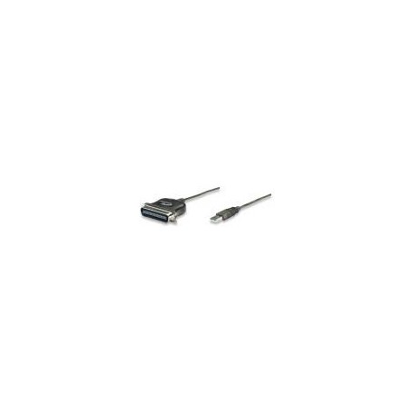 Manhattan Convertidor de USB a Paralelo para Impresora, USB A a Cen36 Macho, 1.8 Metros