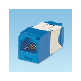 Panduit Jack de Red Mini-Com TG Categoría 6 UTP de 8 Posiciones, RJ-45, Azul